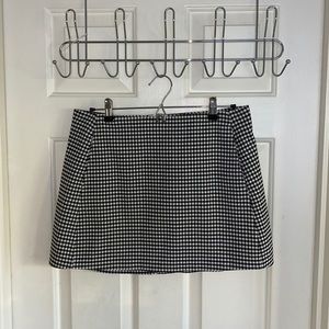 Black and White Checkered Urban Outfitters Mini Skirt, Size L